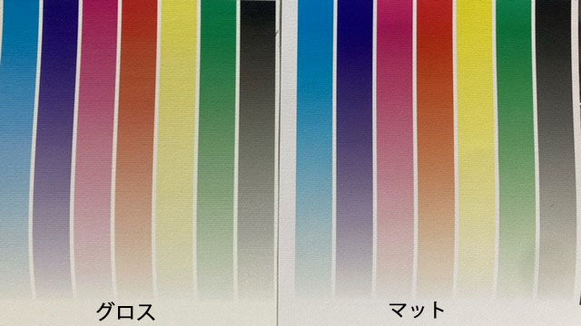 ジクレー印刷：キャンバス用紙『マット』と『グロス』の違い