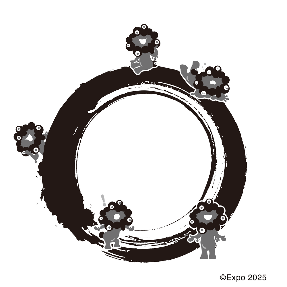 筆丸ミャクミャク【モノクロ】