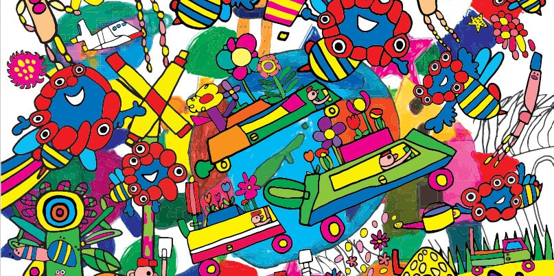 ECサイト限定販売！！　©Expo 2025　バディーアートプロジェクト　ミャクミャク∞脈々と彩る蜂の舞2【和紙原反・額装付き】