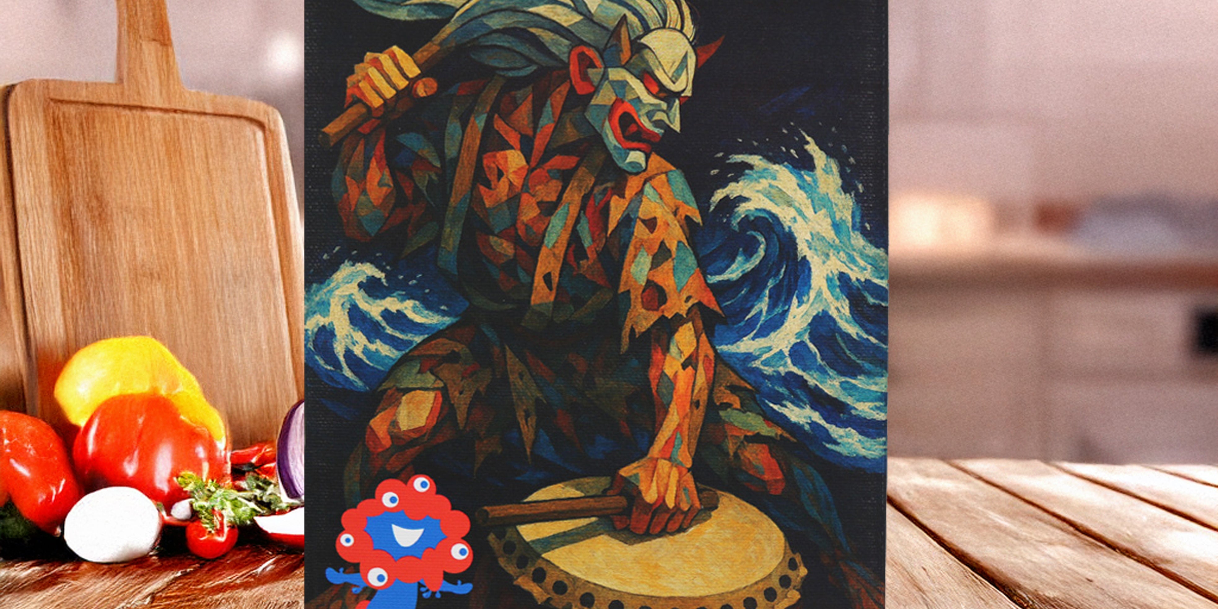 ©Expo 2025 ミャクミャク キャンバスジクレー印刷　Gojinjo Daiko 02　F-SM号