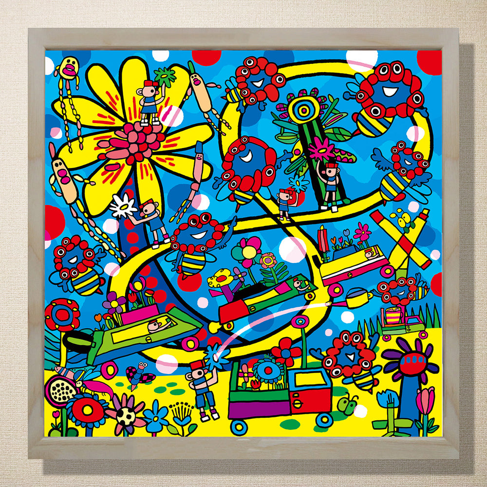 ミャクミャク∞脈々と彩る蜂の舞1【原反＋額装付き】